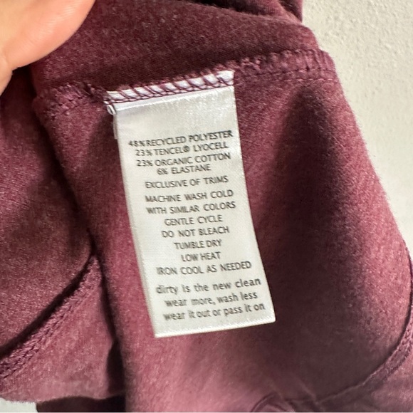 Toad & Co Burgundy Long Sleeve Jersey Knit Dress Medium - Picture 6 of 11